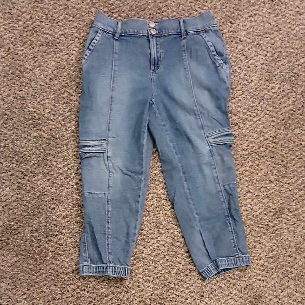 Sonoma Cargo Light Blue Capri Jeans Size 6P